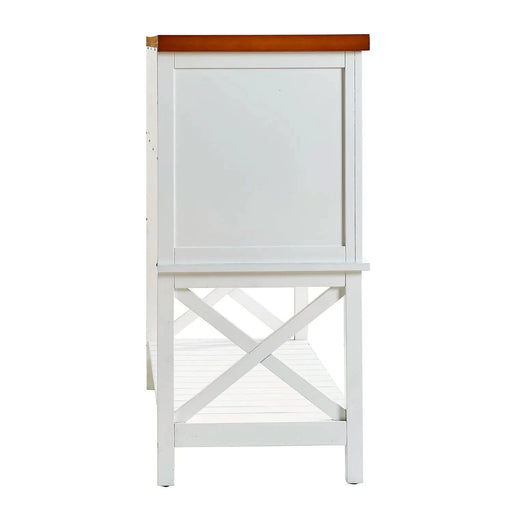 Bar cabinet Console Table with 2-Door Cabinet & 1 Drawers, Coffee Bar, Wine rack,Entryway Table with Storage Shelf, Sofa Tables Buffet Sideboard for Kitchen, Hallway, Dining, Living Room, White - DTY Store