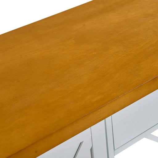 Bar cabinet Console Table with 2-Door Cabinet & 1 Drawers, Coffee Bar, Wine rack,Entryway Table with Storage Shelf, Sofa Tables Buffet Sideboard for Kitchen, Hallway, Dining, Living Room, White Default -DTYStore