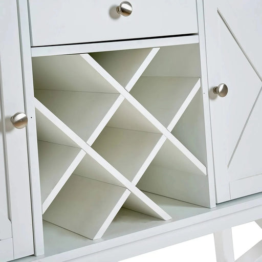 Bar cabinet Console Table with 2-Door Cabinet & 1 Drawers, Coffee Bar, Wine rack,Entryway Table with Storage Shelf, Sofa Tables Buffet Sideboard for Kitchen, Hallway, Dining, Living Room, White Default -DTYStore