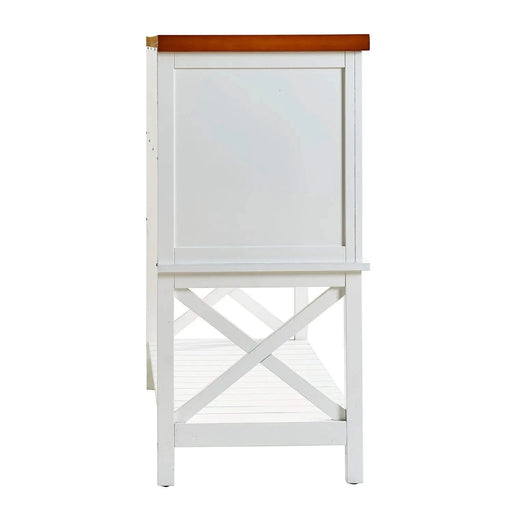 Bar cabinet Console Table with 2-Door Cabinet & 1 Drawers, Coffee Bar, Wine rack,Entryway Table with Storage Shelf, Sofa Tables Buffet Sideboard for Kitchen, Hallway, Dining, Living Room, White Default -DTYStore