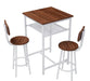 Bar table, equipped with 2 bar stools , with backrest and partition Default -DTYStore