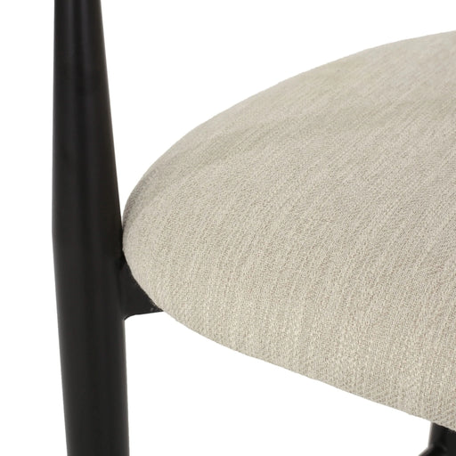 Barstools Set of 2, Counter Height Upholstered Bar Stools with Backs and Iron Legs for Kitchen Island, Beige Fabric Seating 260LBS Weight Capacity Default -DTYStore