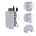 Bartlet 2-Shelf 6-Bottle Bar Cart with Division White Default -DTYStore