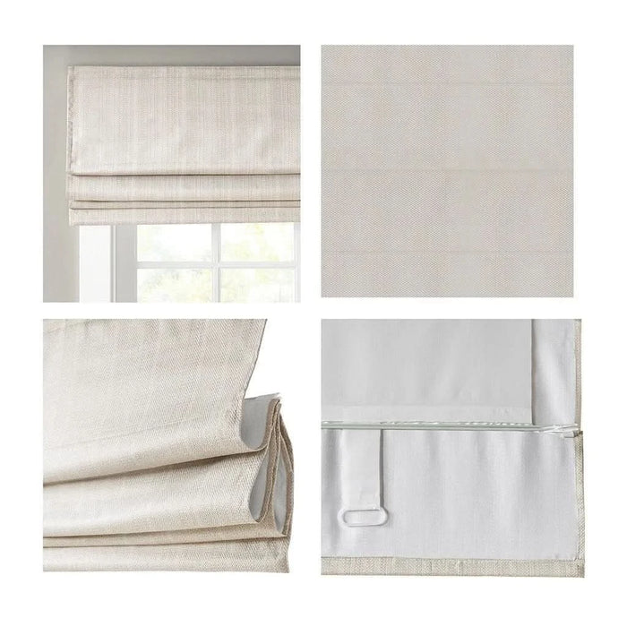 Basketweave Room Darkening Cordless Roman Shade - DTY Store
