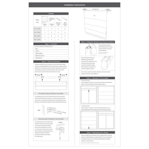 Basketweave Room Darkening Cordless Roman Shade Default -DTYStore