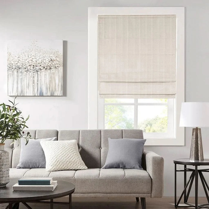 Basketweave Room Darkening Cordless Roman Shade- DTY Store