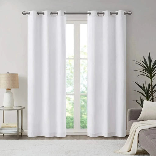 Basketweave Room Darkening Curtain Panel Pair(2 Pcs Window Panels) Default -DTYStore