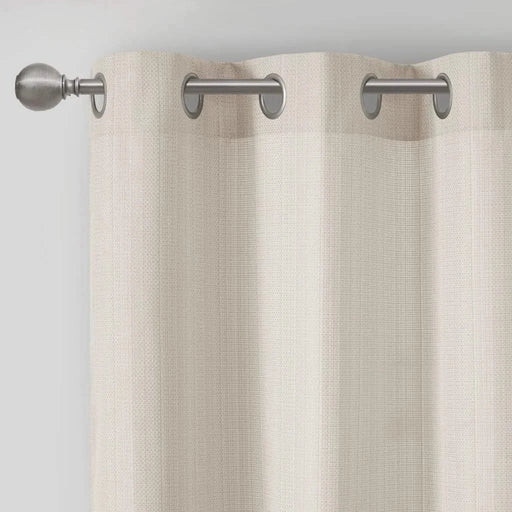 Basketweave Room Darkening Curtain Panel Pair(2 Pcs Window Panels) Default -DTYStore