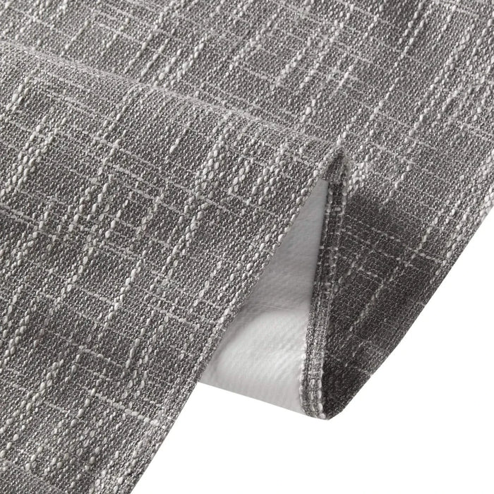 Basketweave Total Blackout Cordless Roman Shade for Windows — Modern Light-Blocking Drapery Grey -DTYStore