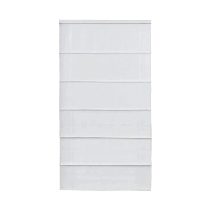 Basketweave Total Blackout Cordless Roman Shade for Windows — Modern Light-Blocking Drapery Linen -DTYStore