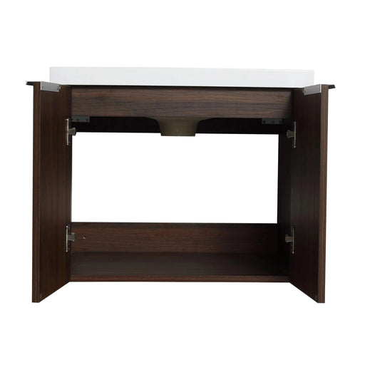 Bathroom Cabinet With Sink,Soft Close Doors,Float Mounting Design,24 Inch For Small Bathroom,24x18-00624CAW(KD-Packing) Default -DTYStore