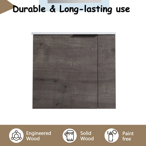 Bathroom Vanity with Sink 22 Inch for Small Bathroom,Floating Bathroom Vanity with Soft Close Door,Small Bathroom Vanity with Sink, 22x13 (KD-Packing) Default -DTYStore