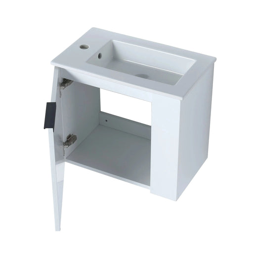 Bathroom Vanity with Sink 22 Inch for Small Bathroom,Floating Bathroom Vanity with Soft Close Door,Small Bathroom Vanity with Sink, 22x13 (KD-Packing) Default -DTYStore