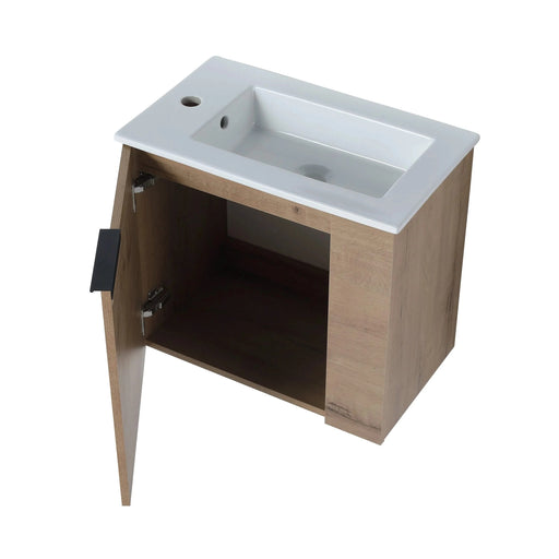 Bathroom Vanity with Sink 22 Inch for Small Bathroom,Floating Bathroom Vanity with Soft Close Door,Small Bathroom Vanity with Sink, 22x13 (KD-Packing) Default -DTYStore
