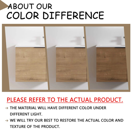 Bathroom Vanity with Sink 22 Inch for Small Bathroom,Floating Bathroom Vanity with Soft Close Door,Small Bathroom Vanity with Sink, 22x13 (KD-Packing) Default -DTYStore