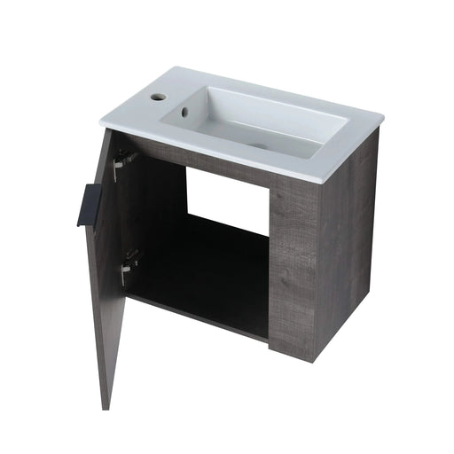 Bathroom Vanity with Sink 22 Inch for Small Bathroom,Floating Bathroom Vanity with Soft Close Door,Small Bathroom Vanity with Sink, 22x13 (KD-Packing) Default -DTYStore
