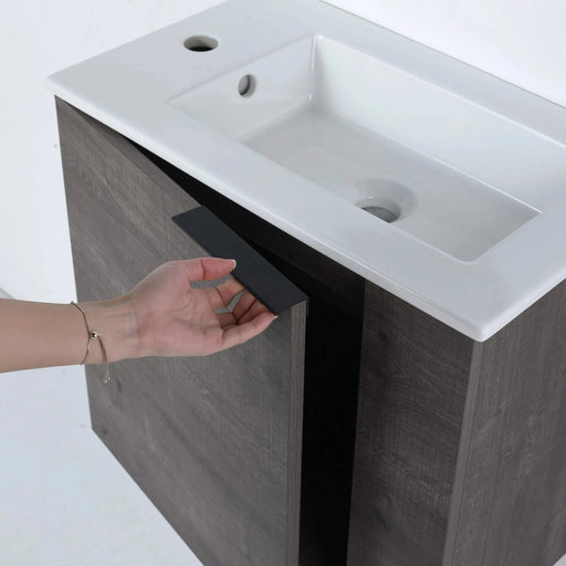 Bathroom Vanity with Sink 22 Inch for Small Bathroom,Floating Bathroom Vanity with Soft Close Door,Small Bathroom Vanity with Sink, 22x13 (KD-Packing) Default -DTYStore