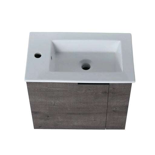 Bathroom Vanity with Sink 22 Inch for Small Bathroom,Floating Bathroom Vanity with Soft Close Door,Small Bathroom Vanity with Sink, 22x13 (KD-Packing) Default -DTYStore