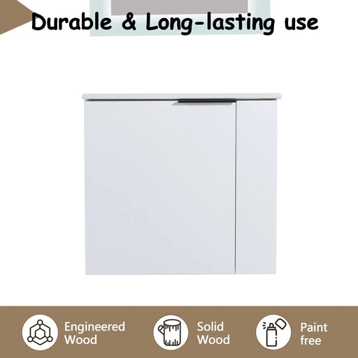 Bathroom Vanity with Sink 22 Inch for Small Bathroom,Floating Bathroom Vanity with Soft Close Door,Small Bathroom Vanity with Sink, 22x13 (KD-Packing) Default -DTYStore