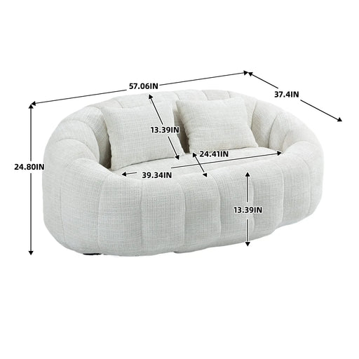 Bean Bag sofa Lazy Sofa Durable Comfort Lounger High Back Bean Bag Chair Couch for Adults and Kids, Indoor & Outdoor, Accent Floor Soft Lounge Chair (Beige chenille) Default -DTYStore