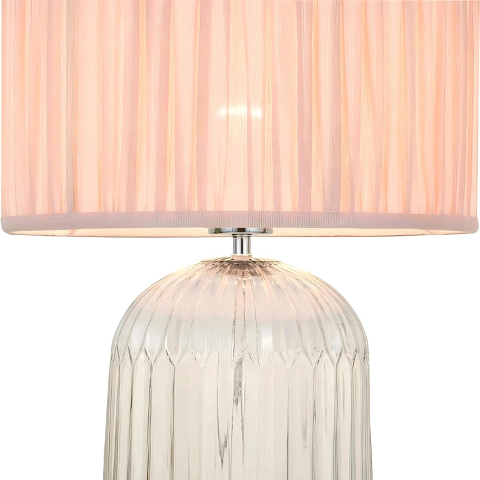 Bedroom Table Lamp Nordic Home Creative Romantic Warm Solid Wood Study Room Eye protection Desk Bedside Lamp LED Nebulis Table Lamp Gold - Clear and Pink 110-120V Default -DTYStore