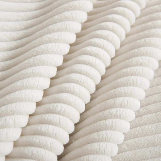 Beige Corduroy Deep Seat Single Sofa Accent Chair,Deep Seat Couch with Waist Pillow for Living Room/Apartment/Office Default -DTYStore