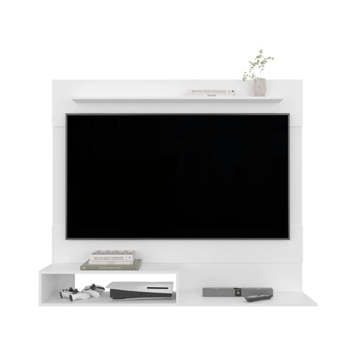 Beijing Floating Entertainment Center, One Superior Shelf, Two Shelves, Space For Tv, White Default -DTYStore