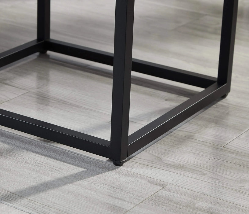 Belize 3-Piece Upholstered Bedroom Set, Tufted Wingback Bed with Two White Nightstands Default -DTYStore