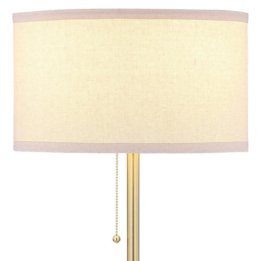 Bellflower Gold 24-inch Drum Shade Metal Table Lamp Default -DTYStore