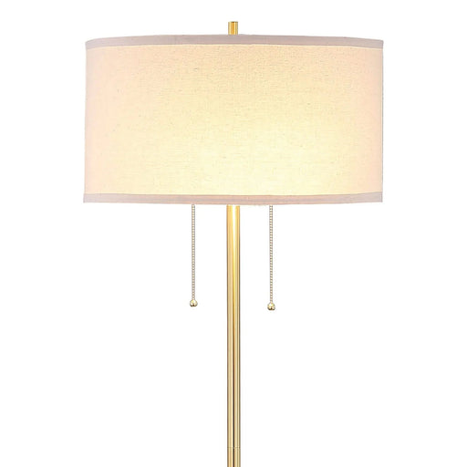 Bellflower Gold 65-inch Drum Shade Metal Floor Lamp Default -DTYStore