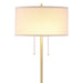 Bellflower Gold 65-inch Drum Shade Metal Floor Lamp Default -DTYStore