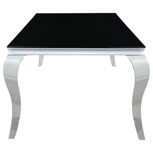 Belt Black and Mirrored Dining Table Default -DTYStore