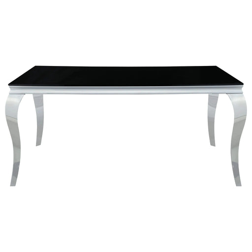 Belt Black and Mirrored Dining Table Default -DTYStore