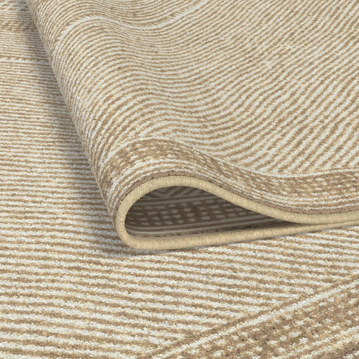 Benzara Beige and White Viscose Area Rug 8x10 Default -DTYStore