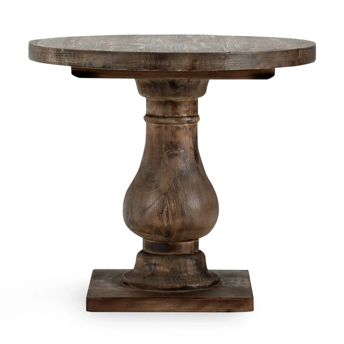 Biltmore Round End Table Aged Brown Default -DTYStore