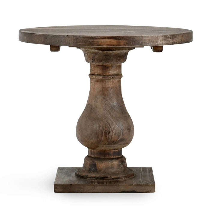Biltmore Round End Table Aged Brown Default -DTYStore