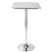 Bistro Contemporary Adjustable Square Bar Table in Silver by LumiSource Default -DTYStore