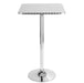 Bistro Contemporary Adjustable Square Bar Table in Silver by LumiSource Default -DTYStore