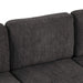 Black Convertible L-shaped Sofa Couch with Storage, Cup Holders, USB Ports, Chenille Fabric, 83.5' Default -DTYStore