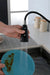Black Kitchen Faucets with Pull Down Sprayer, Kitchen Sink Faucet with Pull Out Sprayer, Fingerprint Resistant, Single Hole Deck Mount, Single Handle Copper Kitchen Faucet, Matte Black    DTYStore