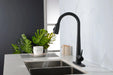 Black Kitchen Faucets with Pull Down Sprayer, Kitchen Sink Faucet with Pull Out Sprayer, Fingerprint Resistant, Single Hole Deck Mount, Single Handle Copper Kitchen Faucet, Matte Black Kitchen, Kitchen Faucets, Kitchen Faucets & Plumbing, searchfilter_Kitchen| DTY Store