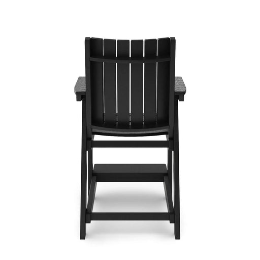 Black Modern Counter Chair – Sleek HDPE Poly Lumber for Dining, Patio, and Garden Comfort Default -DTYStore