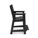 Black Modern Counter Chair – Sleek HDPE Poly Lumber for Dining, Patio, and Garden Comfort Default -DTYStore