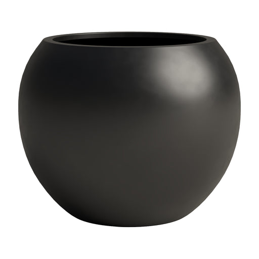 Mount Sherman Sculptural Fiberstone Planter With Open Sphere Top Design