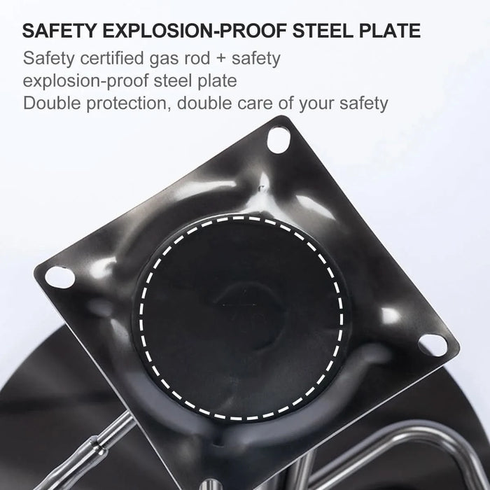 Black Titanium Stainless Steel Bar Stools,Grade Modern Leather Bar Chair with Backrest,Swivel Adjustable Height for Kitchen Counter and Dining Room (Brown 1pc) Default -DTYStore