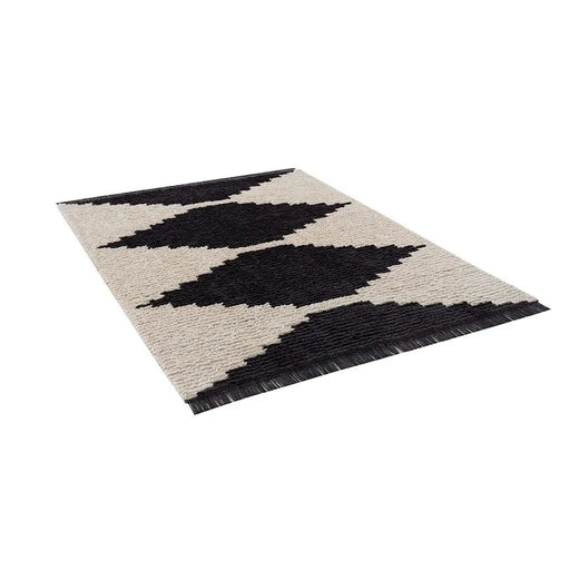Black & Ivory Modern Area Rug Default -DTYStore