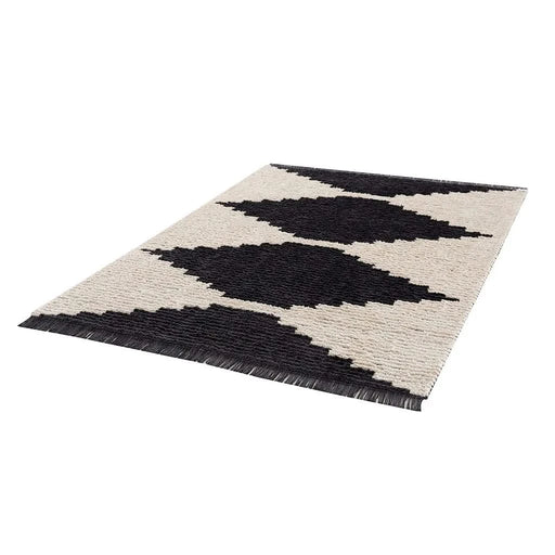 Black & Ivory Modern Area Rug Default -DTYStore