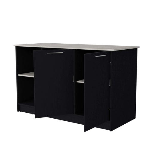 Black and Onyx Double Door Cabinets Kitchen Island Default -DTYStore