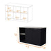 Black and Onyx Double Door Cabinets Kitchen Island Default -DTYStore