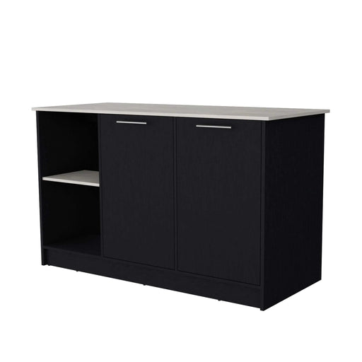 Black and Onyx Double Door Cabinets Kitchen Island Default -DTYStore